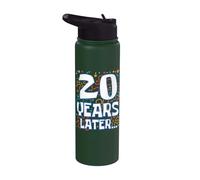 Twenty 20 Years Later 20th Birthday Funny Party Meme Stainless Steel Insulated Water Bottle