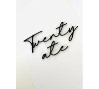 Twenty Ate Cake Topper - Black Acrylic 28th Birthday Cake Decoration,Funny Twenty Eight Cake Sign,28 Cake Topper for Men & Women Party Supplies