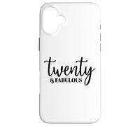 Twenty & Fabulous, 20 Years Old For Women Her, 20th Birthday Case for iPhone 16 Plus