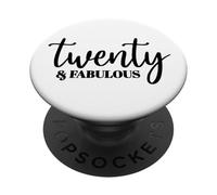 Twenty & Fabulous, 20 Years Old For Women Her, 20th Birthday PopSockets Adhesive PopGrip