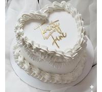 Twenty Fine Cake Charm, Gold Mirror Acrylic, 3mm Thick, Premium Laser Cut Decoration for Twentieth Celebration Lambeth Style 12cm