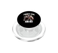 Twenty-Five And Out Retired Firefighter Fireman Fire Dept PopSockets PopGrip for MagSafe