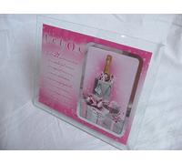 "Twenty One" 21st Birthday Pink Glass 6x4" Female Keepsake Photo Frame