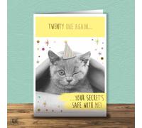 Twenty One Again... Your Secret's Safe With Me! - Funny Birthday Card