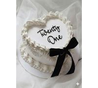 Twenty One Cake Topper - 21st Vintage Birthday Cake Charm, Black Gloss Acrylic, 3mm Thick, Premium Laser Cut Decoration for Twenty-First Celebration Lambeth Style