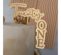 Twenty One Cake Topper Gold Glitter Happy 21st Birthday Cake Topper Cheers to 21 Years - Fabulous Cake Decoration for 21st Birthday Party