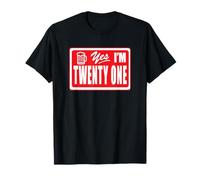 Twenty One Year Old Birthday Yes I Am 21 Beer Drinking Bar T-Shirt