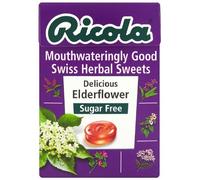 TWENTY PACKS of Ricola Elderflower Swiss Herb Drops Sugar Free 45g