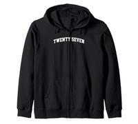 Twenty Seven 27 Year Old 27th Birthday College Style Zip Hoodie