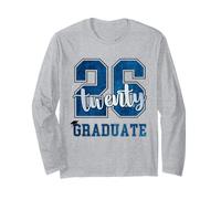 Twenty Six Graduate Class of 2026 Blue Senior Graduation Long Sleeve T-Shirt