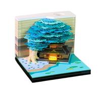 Twenty Six Illuminated Weekly Planner Three-dimensional Flowering Flower Paper Art Note Pad Split Panes Permanent Special Paper Gift Thoughts For Christmas Six
