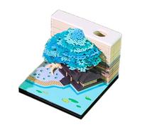 Twenty Six Weekly Calendar with LED Light Three-dimensional Blossomy Paper Sculpture Note Pad Special Paper Desk Planner Present Concept LED Weekly Calendar Six