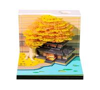 Twenty Six Weekly Planner LED Illuminated Three-dimensional Blossomy Papercraft Note Pad Split Panes Special Rough Paper Present Concept Six Planner With LED Light