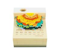 Twenty Twenty Six Artistic Tree Growth Calendar Weekly Plan Pad with Detachable Panes for Desk Organization and Present Giving Paper Sculpture Office Addition