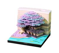 Twenty Twenty Six Illuminated Weekly Planner Three-dimensional Flowering Flower Paper Art Note Pad Split Panes Permanent Special Paper Teacher Planner With LED Light
