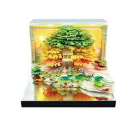 Twenty Twenty Six Weekly Scheduler Press Button Binding Blossomy Treehouse Theme Art Grade Paper LED Light Feature Blossomy Treehouse LED Desk Calendar