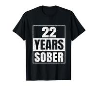 Twenty Two Years Sober 22 Years Sobriety Anniversary T-Shirt