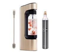 Twenty39 qarbo LUXE Premium Metal Sparkling Water Maker Machine with CO2 Cylinder (Gold)
