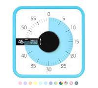 TWENTY5 SEVEN Countdown Timer 7.5 inch; 60 Minute 1 Hour Visual Timer - Classroom Teaching Tool Office Meeting, Mechanical Countdown Clock for Kids Exam Time Management Magnetic, Sky Blue