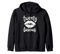 Twentylicious Funny 20 Years Old Twentieth Birthday Apparel Zip Hoodie