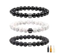 Tweozek 3 Pack Anti Alcohol Bracelet, Elasticity Sobriety Bracelet to Support Reducing Alcohol Cravings, 8MM-Adjustable Relieves Anxiety & Withdrawal Stress Ideal Sobriety Gifts for Women and Men