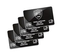 Tweozek 4 Pack RFID Blocking Card, Credit Card Protector, Anti-Theft NFC Blocker Contactless Slim NFC Blocker, RFID Card Holder for Debit Cards, ID Cards, Passport, Wallet & Purse Shield (Black)