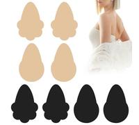 Tweozek 4 Pairs Boob Tape, Breast Lift Tape Disposable Invisible Boobtapes for Large Breasts C-E Cup Boob Lift Nipple Tape with Waterproof Push Up Support Beige