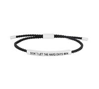 Tweozek Don't Let the Hard Days Win Strength Bracelet, Inspirational Bracelet for Women, Adjustable Rope Strength Gifts for Women, Family Friends Girls Daily Wear
