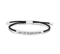 Tweozek Knitted Bracelet, Don't Let the Hard Days Win Strength Bracelet, Adjustable Bracelet, Inspirational Bracelets, Inspirational Gifts for Women, Curved Tube Engraved Bracelets for Women