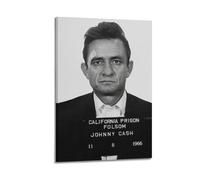 TWERGWG Johnny Cash 1966 Posters Wall Art Canvas Aesthetic Poster Vintage Music And Movies Decorative Painting for Living Room Bed Room 16x24inch(40x60cm) Frame-style