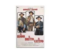 TWERGWG The Good The Bad And The Ugly Movie Posters Wall Art Canvas Aesthetic Poster Vintage Music And Movies Decorative Painting for Living Room Bed Room 12x18inch(30x45cm) Unframe-style
