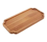 Tweruna 17.5cm Rectangular Bamboo Tray for Bathroom, Octagonal Small Bamboo Tray, Decorative Trays for Food, Drinks, Decor, Vanity in Home, Kitchen, Bathroom, Coffee Table
