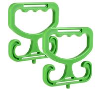 Tweruna 2 Pack Grocery Bag Carrier Handle, Heavy Duty Plastic Bag Holders for Grocery Bags, Green Durable Grocery Bag Holder for Plastic Bags Shopping Bags, Buckets & More