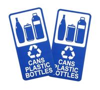 Tweruna 2 PCS Self Adhesive Recycling Stickers for Trash Can, Waterproof Recycle Stickers for Trash Bins, Cans and Bottle Only Sticker for House Shop, School, Public Area (8×4inch)