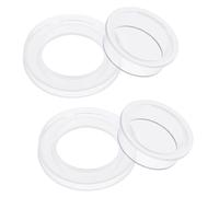Tweruna 2 Sets Silicone Patio Table Umbrella Hole Ring and Cap for Standard Table Hole, Patio Tables Umbrella Holes Ring Plug for Outdoors Garden Beach (Clear)
