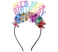 Tweruna Birthday Headband for Women & Girls, Happy Birthdays Crown Tiara Decorations, It's My Birthday Headband, Rainbow Party Hair Accessory