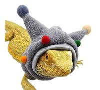 TWEW Pompoms Scarf Lizards Outfit Great for Exhibitions and Pet Stores Reptiles Hat for Indoor and Outdoor Activities