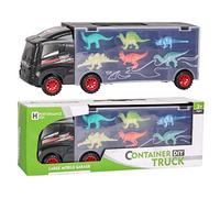 TWFRIC Dinosaur Truck Toy, Dinosaur Car With 12 Mini Plastic Dinosaurs Educational Car Toys for Kids Boys Girls