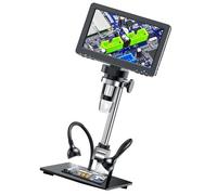 TwhqxjCN 7Inch LCD Digital Microscope, 1200X Magnification For Coin And Stamps Observation With 1080FHD Video