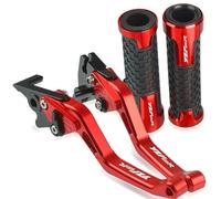 TWHSGBNH Motorcycle Accessories Adjustable Brake Clutch Levers Handlebar Grips for YH YZF600R Thundercat 1994-2008(RED)