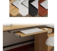 TWHZSAI Keyboard Drawer Keyboard Tray and Mouse Tray for Under Desk Height-Adjustable Desk Extension 54/60/70 cm Extendable Wooden Shelf Easy Installation Ergonomic Support