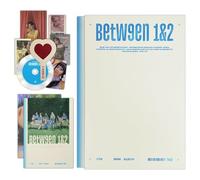 TWICE - BETWEEN 1&2 The 11th Mini Album (Pathfinder Ver.) Photobook + CD-R + Crosscode Postcard + Message Photocard + Folded Poster + Heart Glass + 5 Extra Photocards Official K-POP Sealed Album