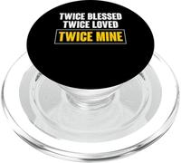 Twice Blessed Twice Loved Twice Mine Twin Dad PopSockets PopGrip for MagSafe