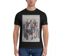 Twice-Eyes-Wide-Open-Relaxed-Fit-T-Shirt-Fruit-of-The-Loom-Mens-t-Shirts-Men Black XL