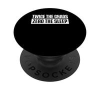 Twice The Chaos Zero The Sleep Twin Dad Father PopSockets Adhesive PopGrip