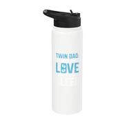 Twice the Love Half the Sleep Twin Dad Stainless Steel Insulated Water Bottle