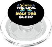 Twice The Love Half The Sleep Twin Mom Mother PopSockets PopGrip for MagSafe