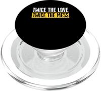 Twice The Love Twice The Mess Twin Daddy PopSockets PopGrip for MagSafe