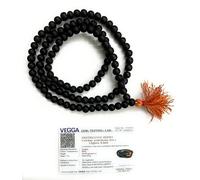 TwiceWise 100% Natural Unpolished Karungali Malai Original 108 Beads 8mm - Certified Karungali Mala Original - Black Ebony Wood Necklace for Spiritual Growth & Meditation - Certified Karunkali Malai