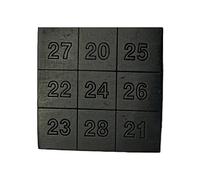 TwiceWise Natural 3 x 3 Inches Karungali Kuberar Yantra, Made of Original Ebony Wood Lord Kuberar Yantra for Pooja | Handmade Carving Ideal for Home, Office & Temple (Pack of 1)